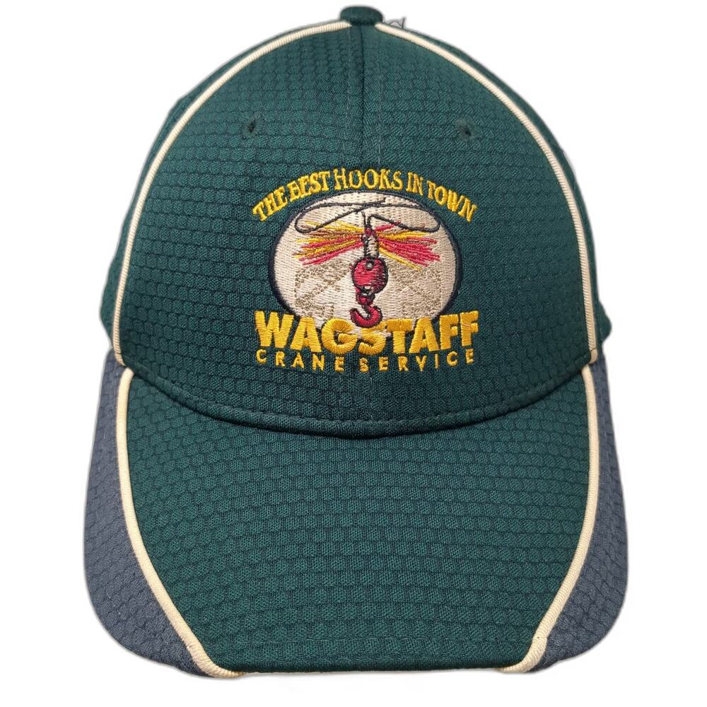 New Era Baseball Cap Green L Wagstaff Crane Service 39THIRTY Stretch Fit Hat